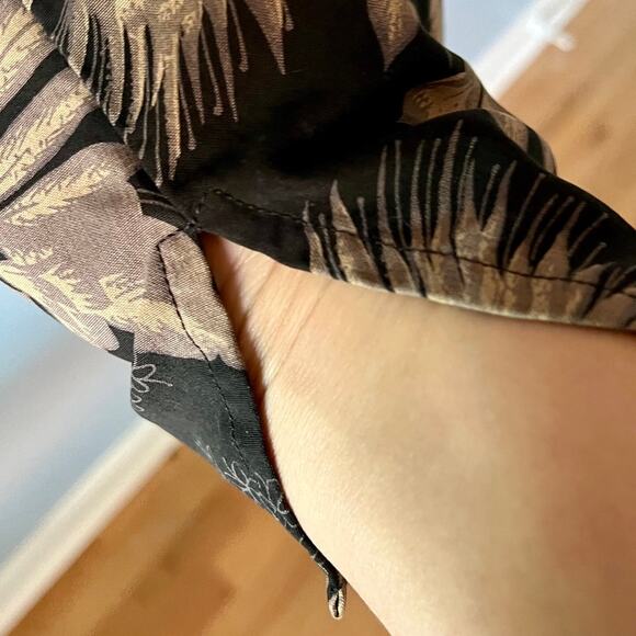 Brandini Button Up Shirt Mens Large Short Sleeve Hawaiian Print Pure Silk XL - Picture 4 of 5